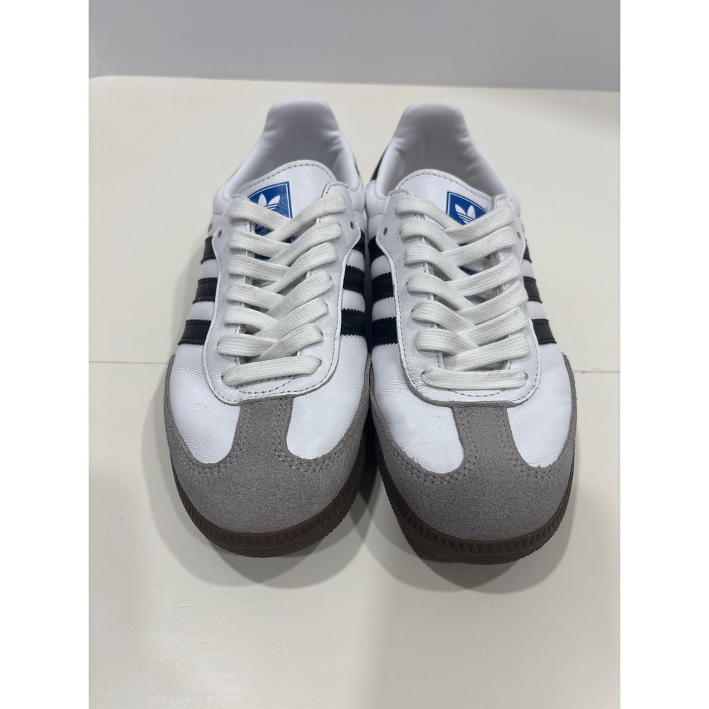 Adidas Samba OG White Black Granite B75806 Leather Sneakers Mens 5.5 Womens 6.5 - Picture 4 of 7